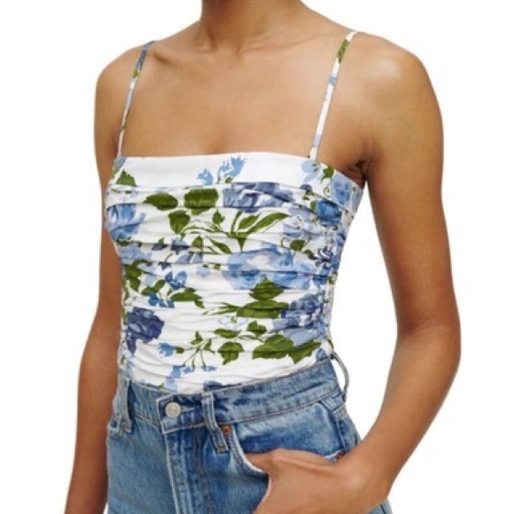 Reformation Orion Tank Top in Blue Floral